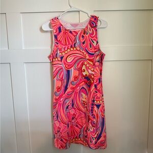 Lilly Pulitzer Pink and Orange Sheath Dress Sleeveless Resort Wear